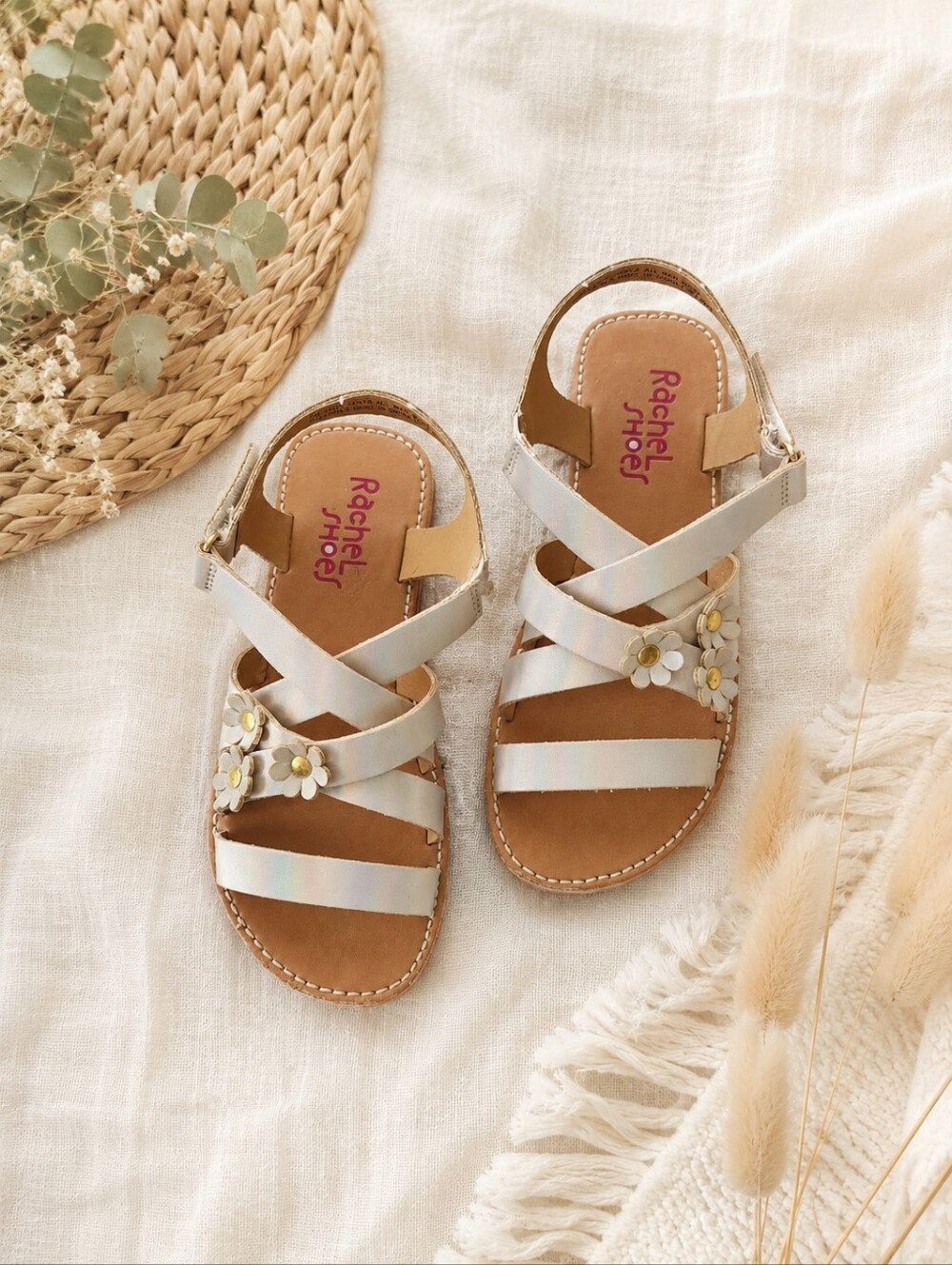 Kids Size 2 Sandles Rachels Shoes Hook And Loop Closure